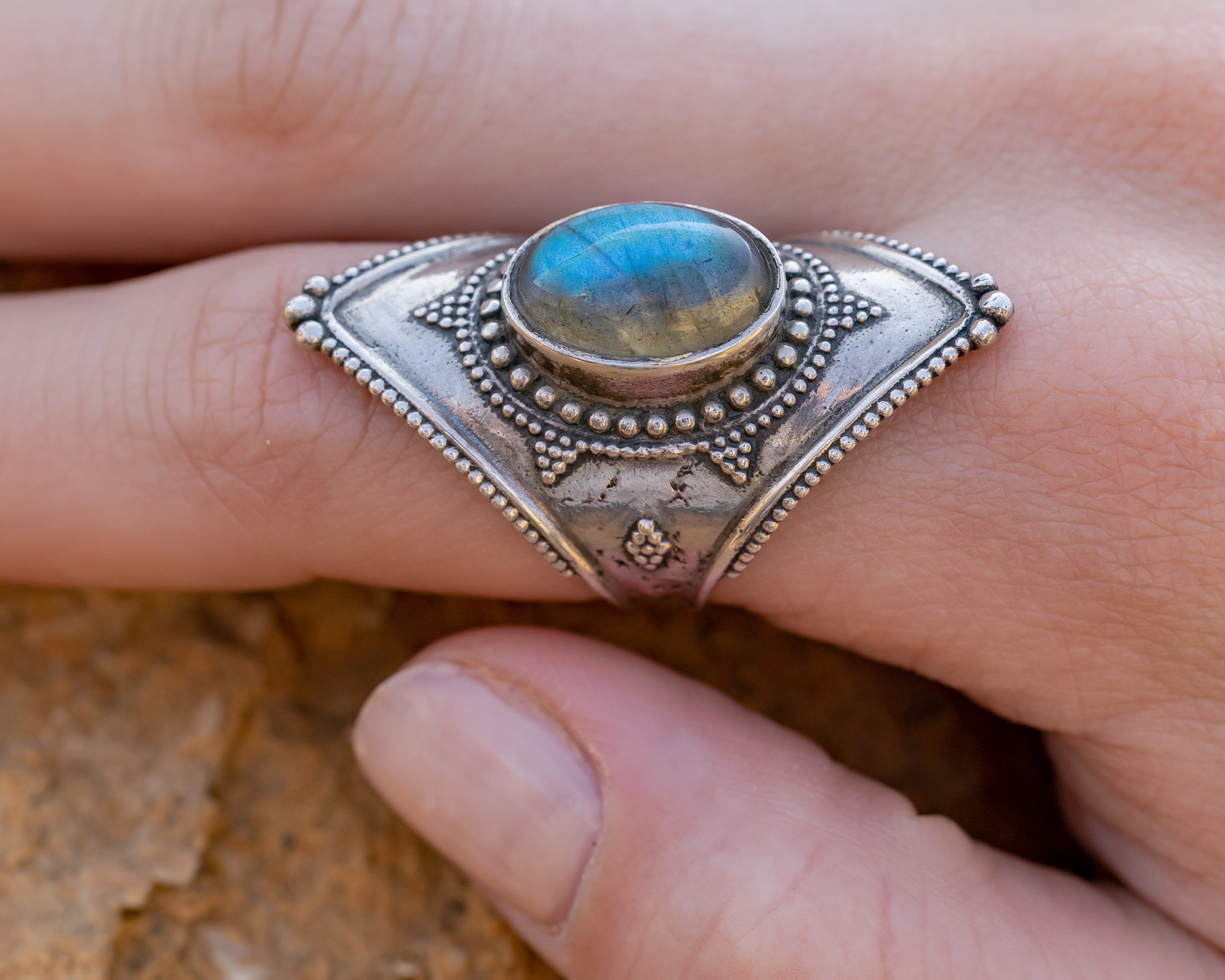 labradorite 925 silver ring