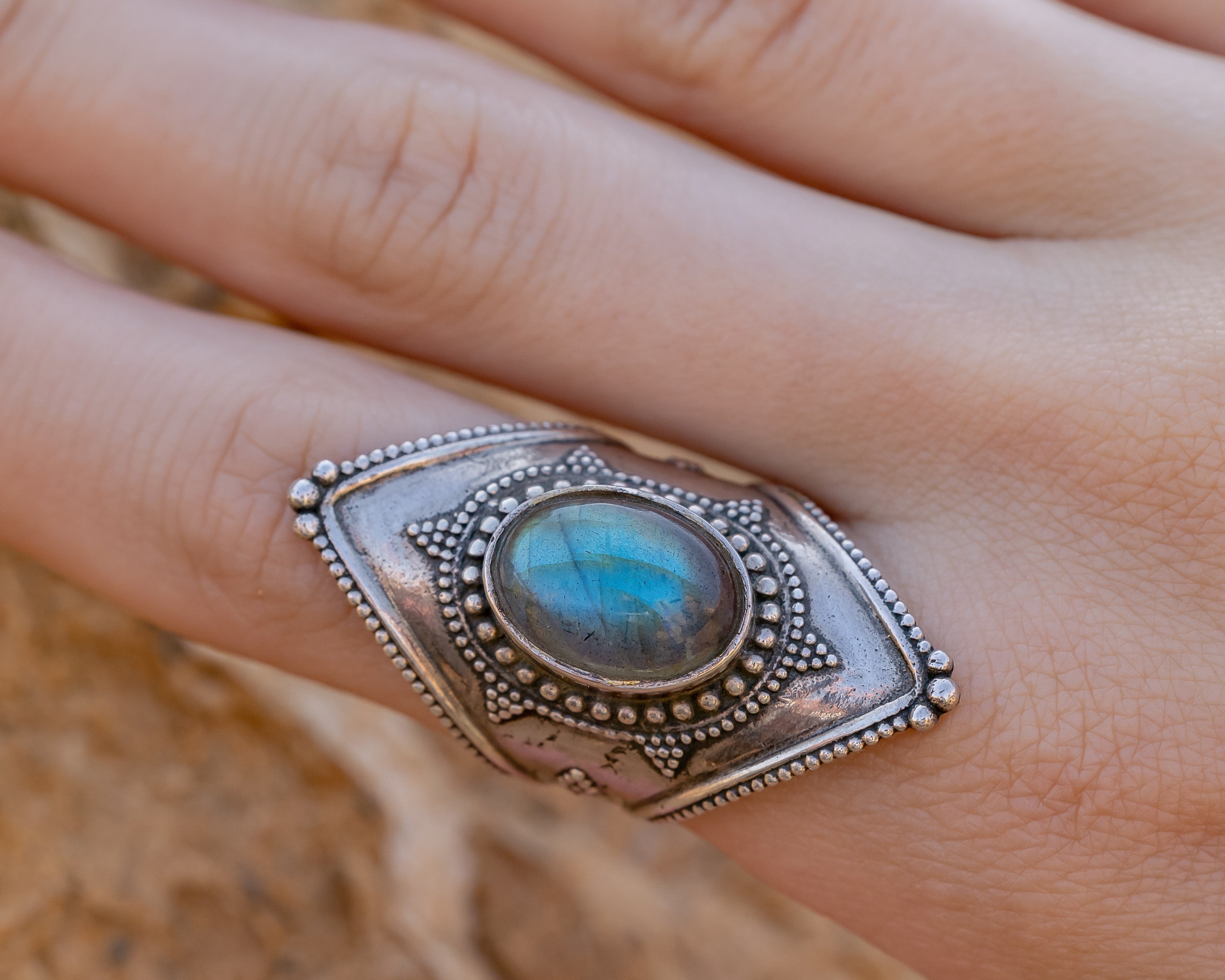 labradorite 925 silver ring