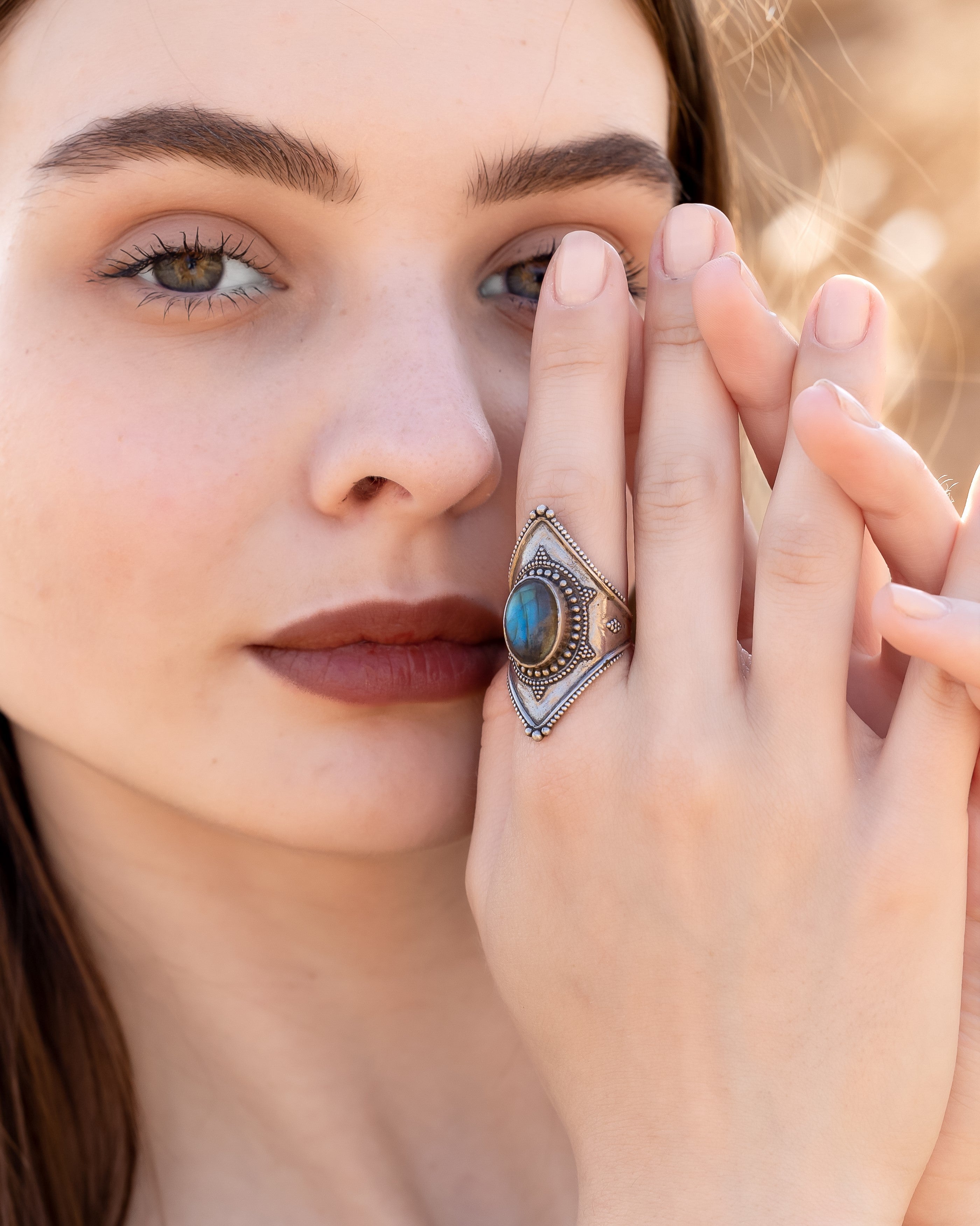 labradorite 925 silver ring