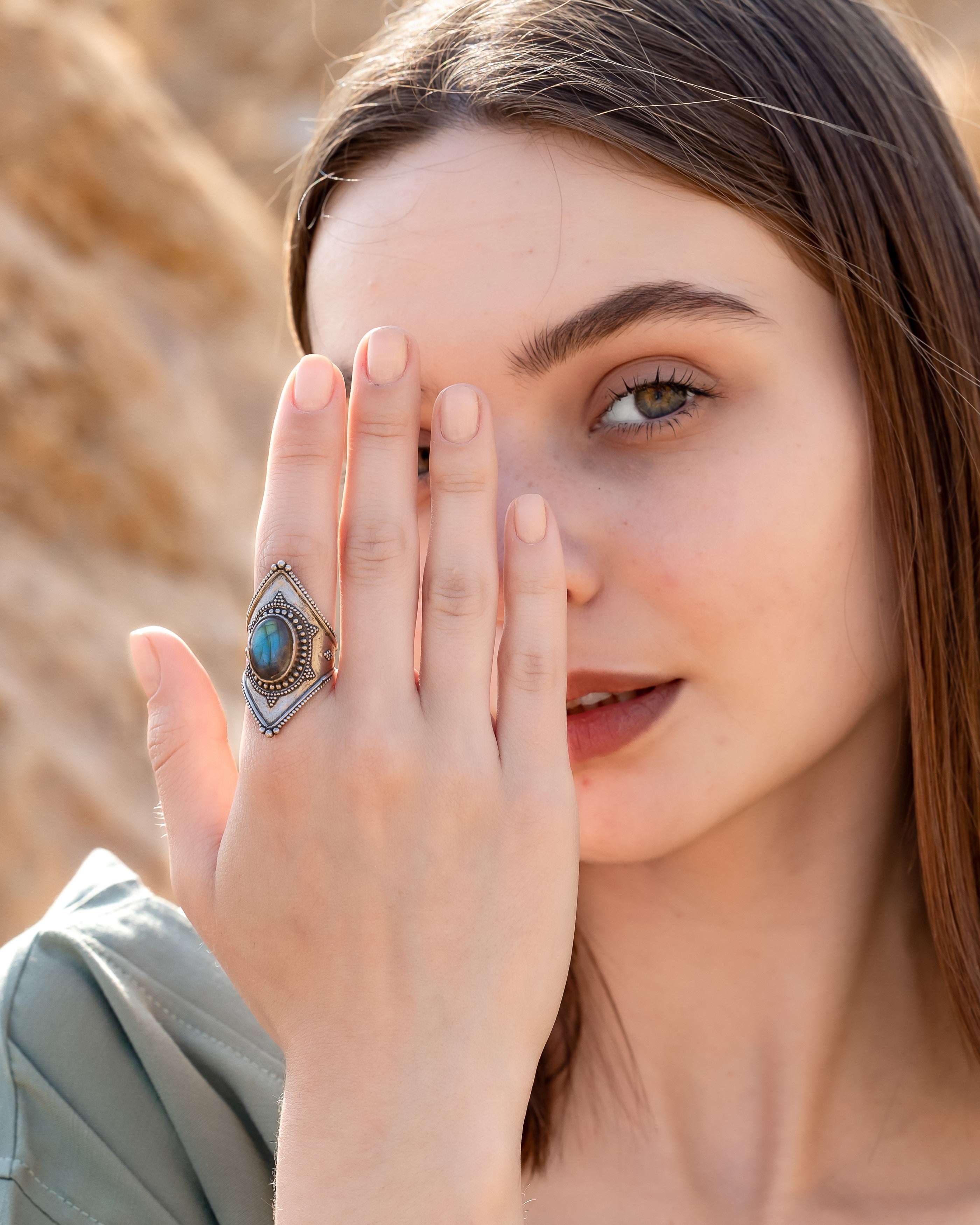 labradorite 925 silver ring