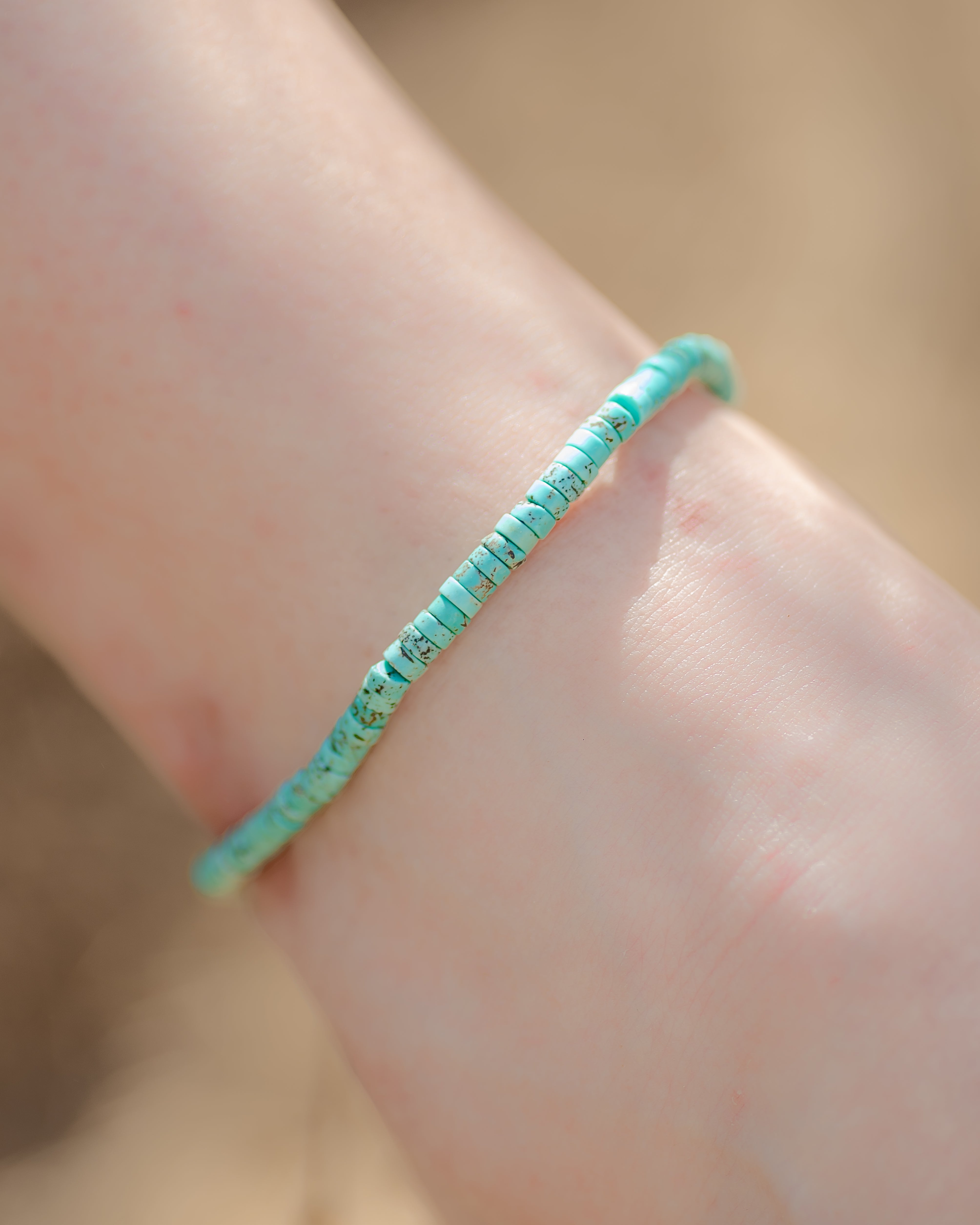 Turquoise howalite anklet