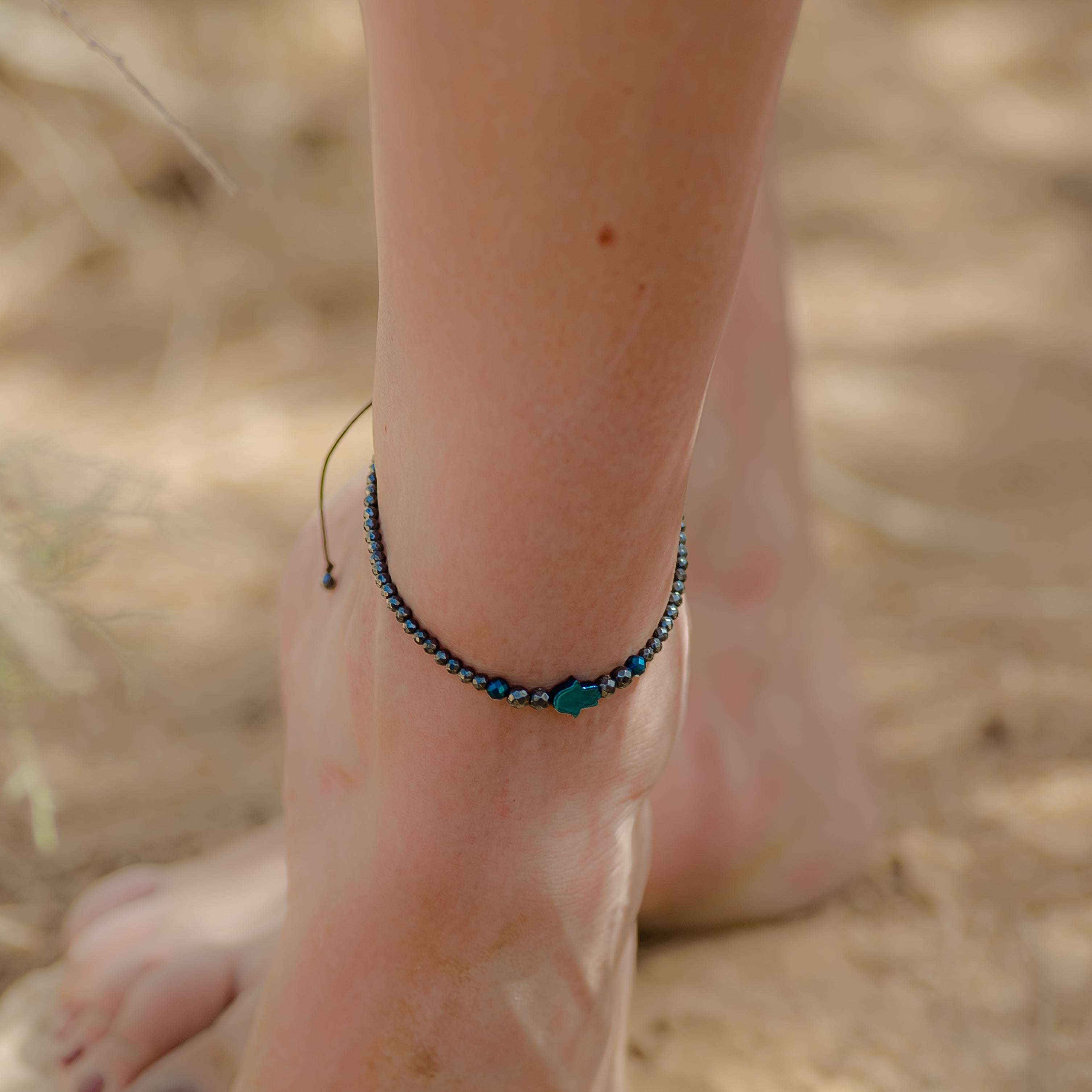 Hematite anklet.